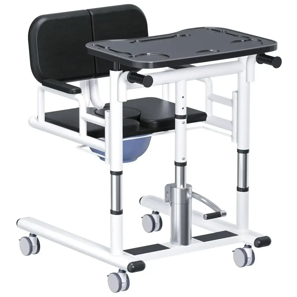 

Lift Transfer Chair, 5 in 1 Patient Lift Chair with 180Split Seat, Height Adjustable Patient Transfer Chair with 4 Casters for