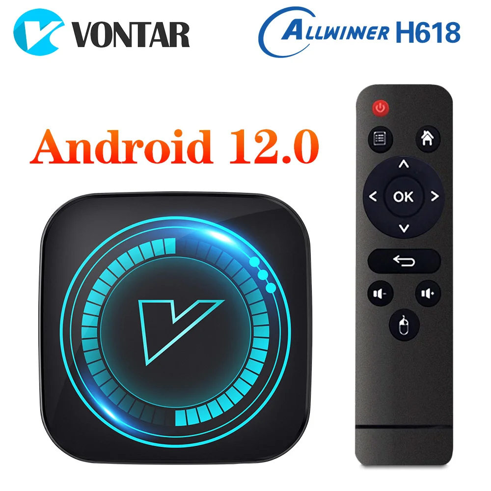 VONTAR H618 Smart TV Box Android 12 Allwinner Quad Core Cortex A53 Support 8K Video Wifi Google Voice Media Player Set Top Box 