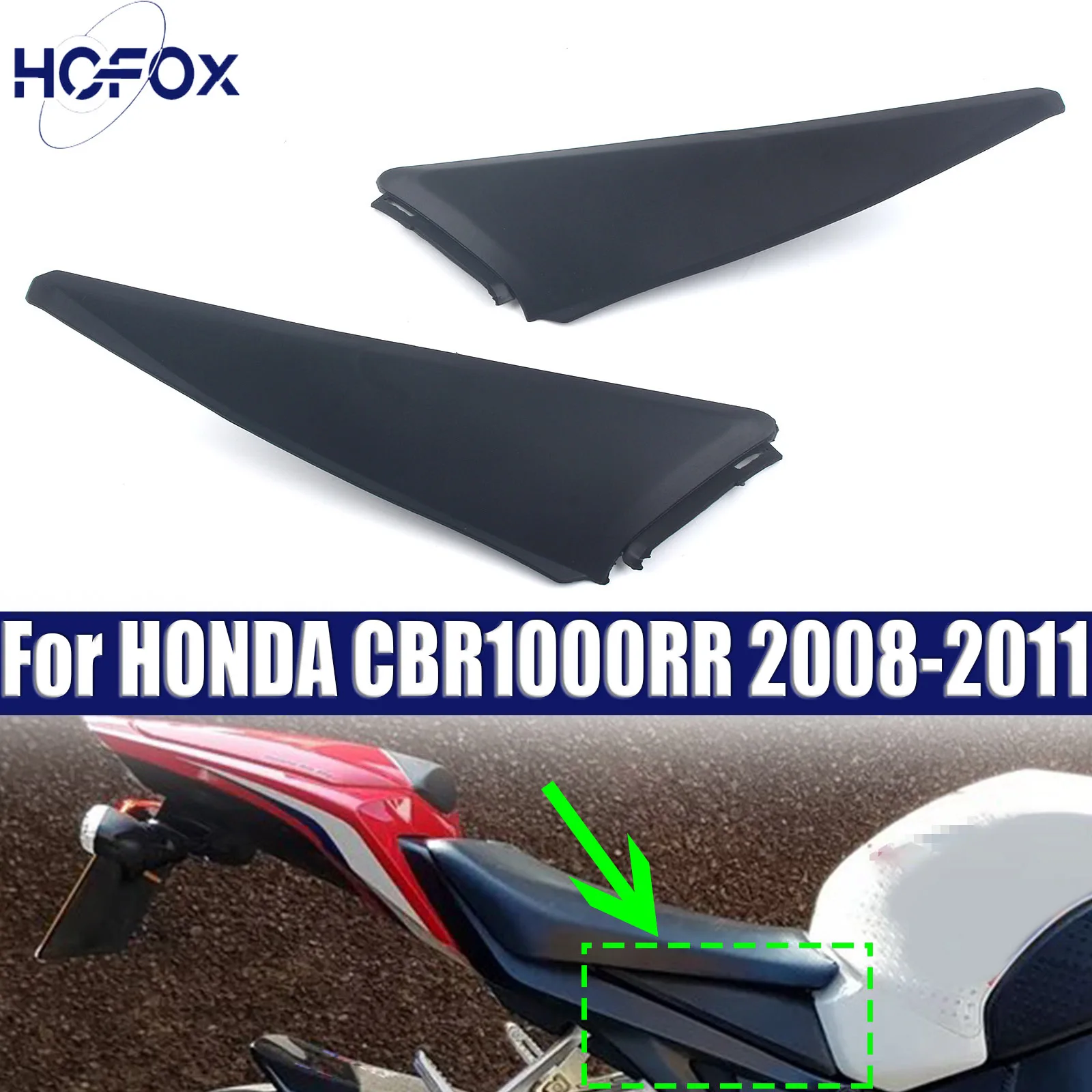 

For HONDA CBR1000RR 2008-2011 Motorcycle ABS Black Plastic Gas Tank Side Trim Cover Guard Fairing Decoration
