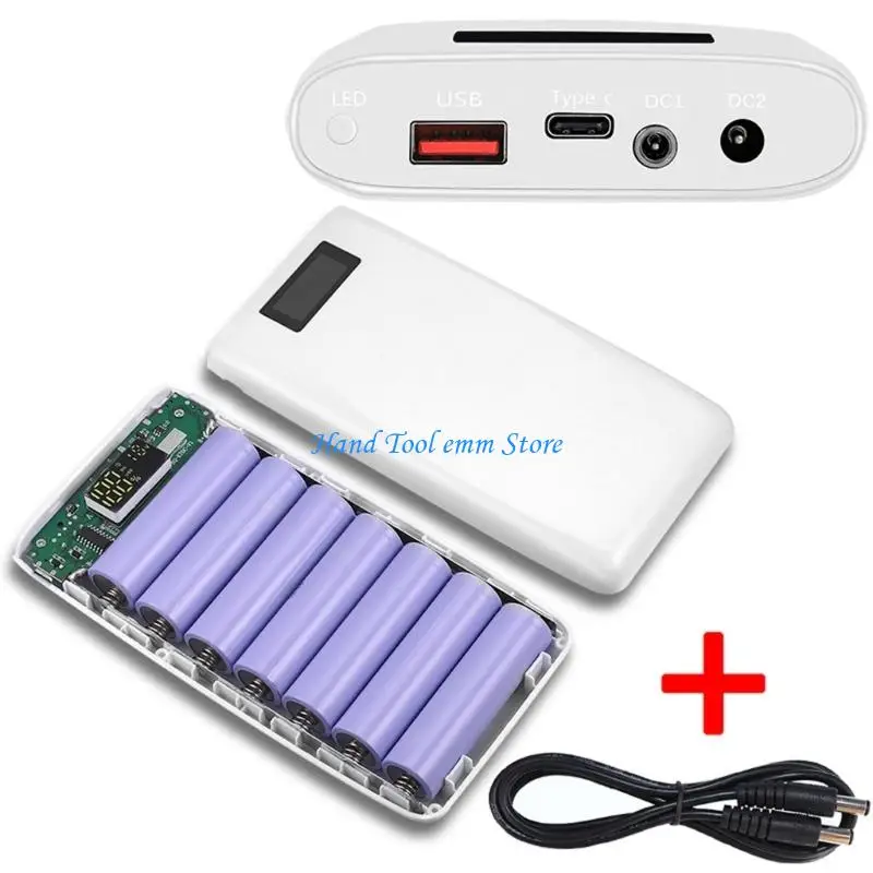 H37F Compactly 18650 Battery Box Case With Adjustment For Routers Pumps LED Strips Overload Overcurrent Protections