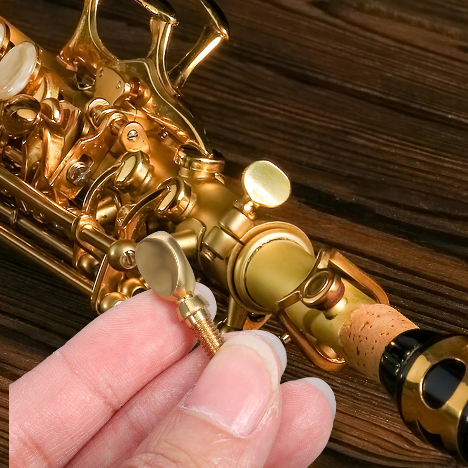 

4 Pcs Mouth Head Clip Screw Sax Neck Tightening Screws Attach Saxophone Repair Clarinet Replacement Parts Instruments