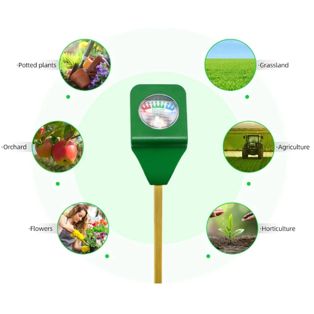 ABIS-Mini Soil Moisture Meter Moisture Tester Soil Meter Plant Soil Kit Moist Tester Testing Instrument for Gardening Plants