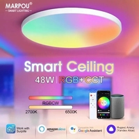 48W Modern Ceiling Lamps RGBCW Lustre Smart Home Led Lights 220V WIFI APP Voice Control with Alexa Yandex for Bedroom Home Decor