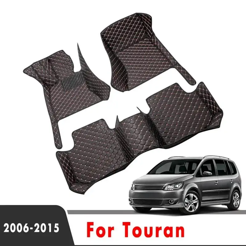 

Коврик для пола автомобиля LHD для Volkswagen VW Touran (7 мест) 2015 2014 2013 2012 2011 2010 2009 2008 2007 2006, аксессуары для салона автомобиля