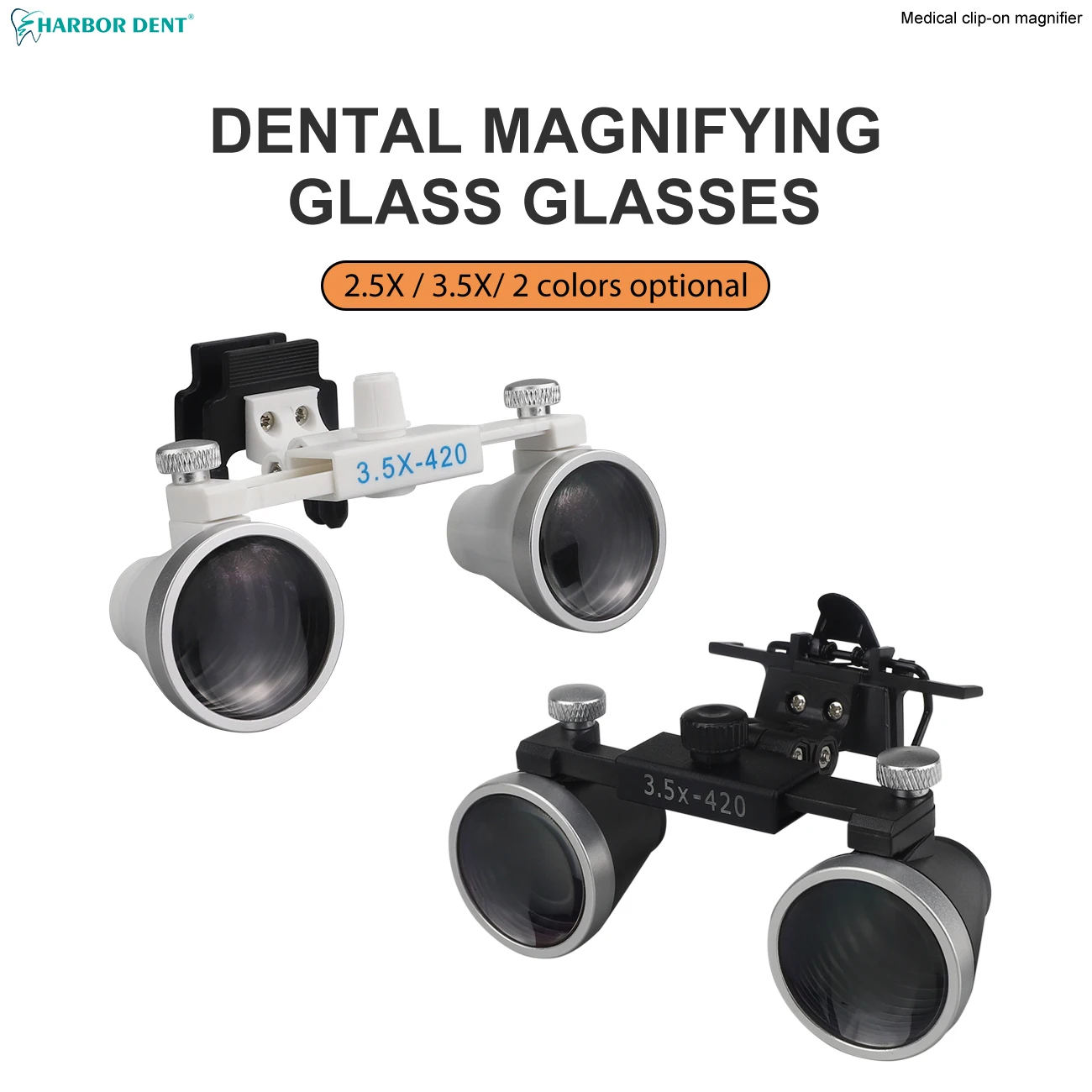 Dental Loupes 2.5X 3.5X Binocular Magnifying Glasses  Surgery Surgical Magnifier Coated Optical Lens with Clip