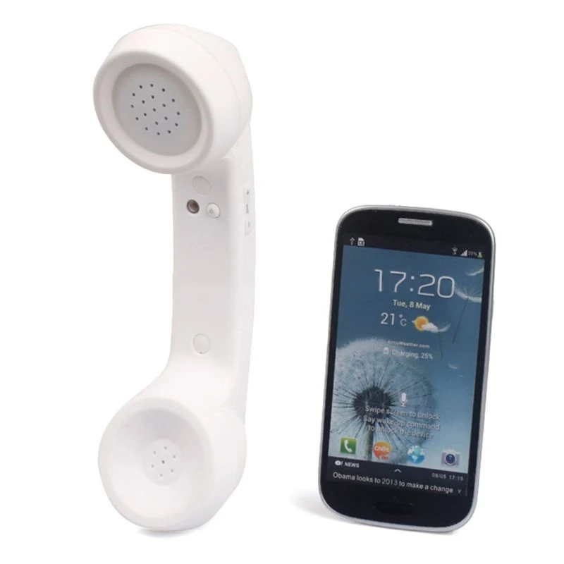 Bluetooth-compatible Wireless Retro Telephone Handset Phone Headphones External Mic Speaker Phone Call Receiver For IOS/Android