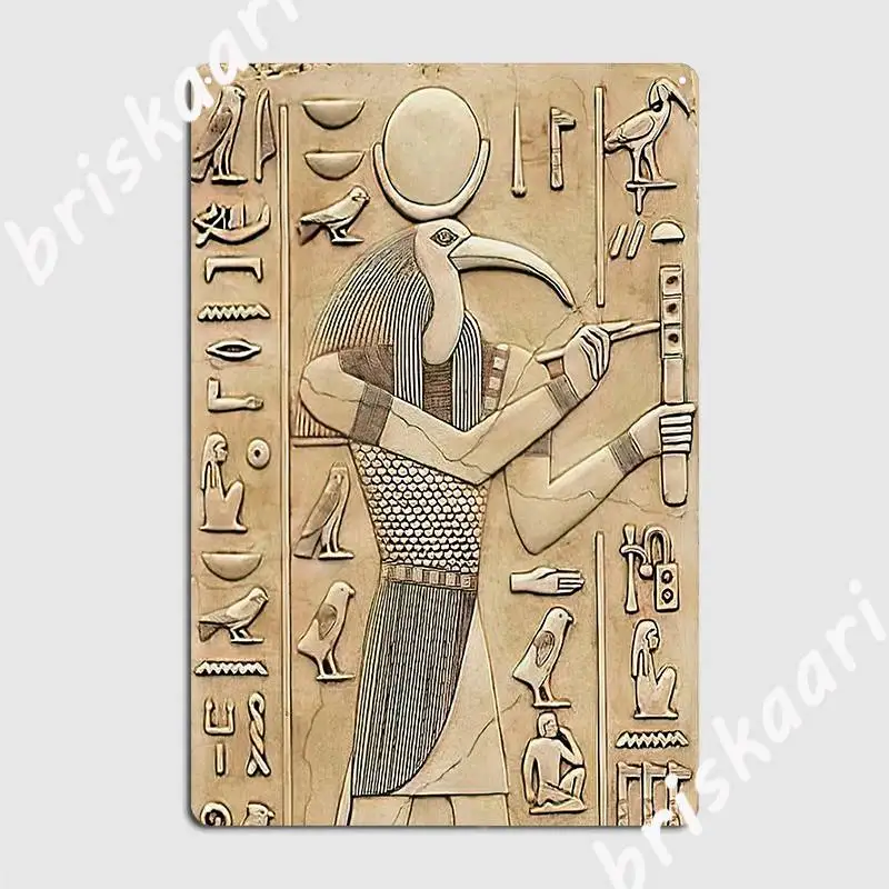 Ancient Egyptian God Thoth Metal Sign Club Cinema Funny Wall Decor Tin Sign Poster