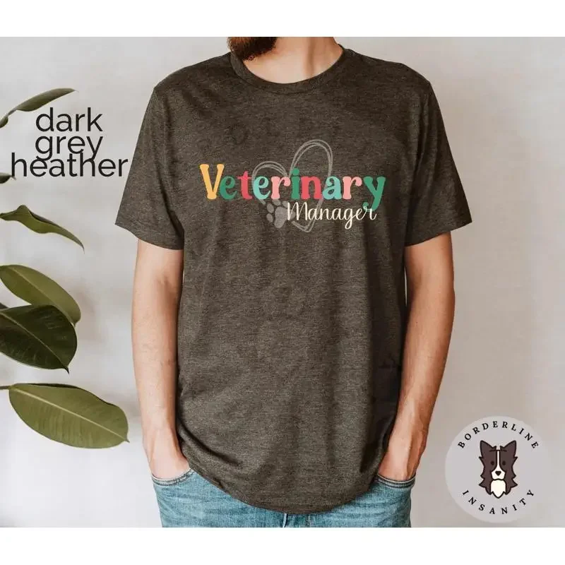 Veterinary Manager Jersey T Shirt for Him or Her Office