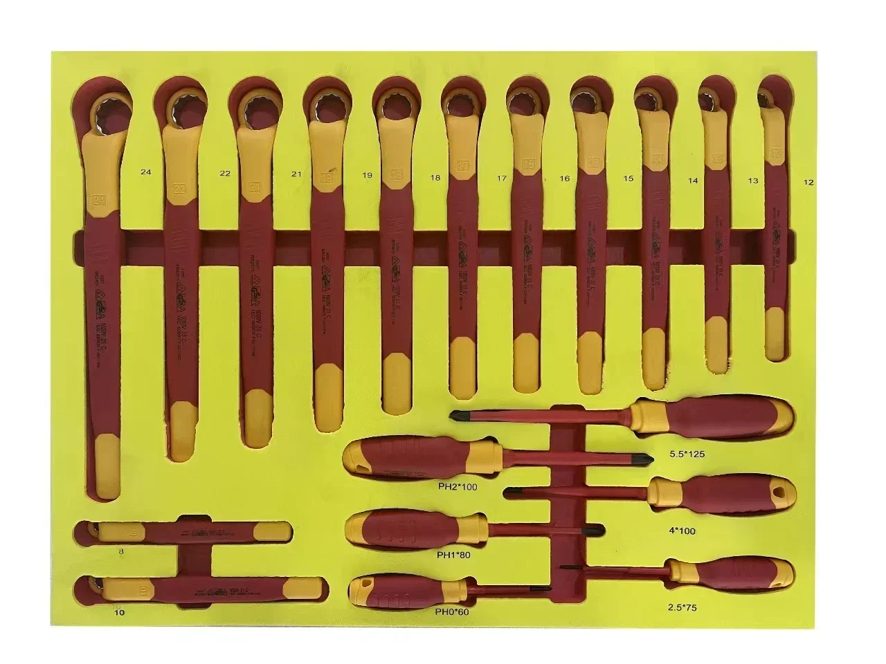 2025 71 PCS 1000 V VDE Insulated Wrench Socket Pliers Screwdrivers Tool Sets For New Energy Vehicle Maintenance