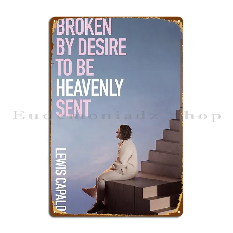 Lewis Capaldi Broken Desire To Be Heavenly Sent Album Cover Artwork Metal Sign Decoration Design Cinema Bar Tin Sign Poster