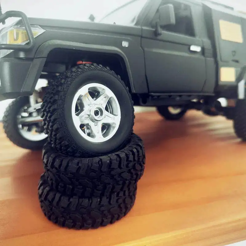 Rc Truck Upgrade Wheels Mn82s Mn78 Original Metal Clamp 60mm Wide Tire Skin For 1 12 Scale Rc Crawler Pickup Truck Parts