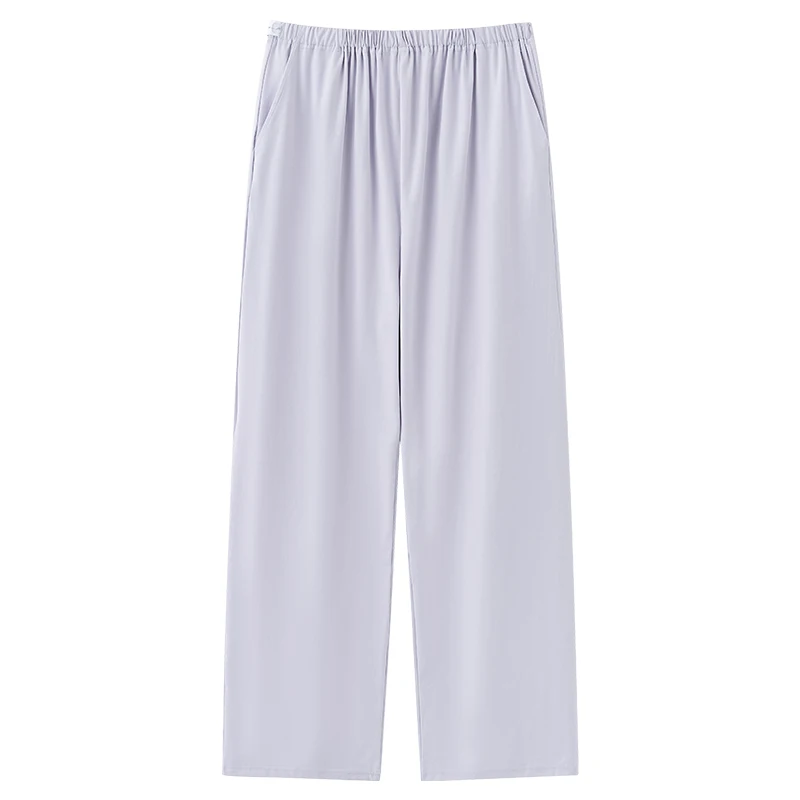 Adjustable Elastic Waistband Home Pants Pregnant Women Full Cotton Long Home Trousers Sleep Bottoms Casual Solid Color Pyjamas
