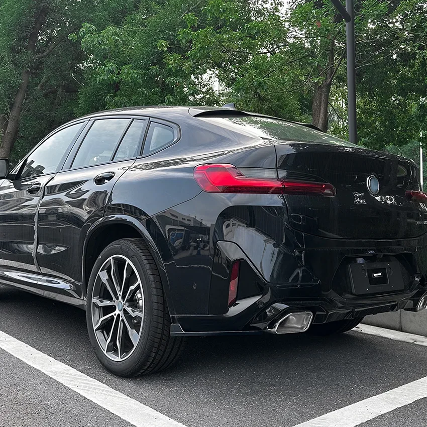 Car Rear Bumper Spoiler Diffuser Side Splitters Strip Lip For BMW X4 G02 LCI M Sport 2018-2023 Accessories Side Skirt Extension