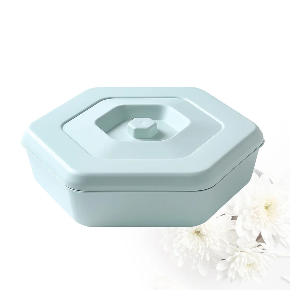 

Creative 7 Sections Fruit Tray with Lid PP Plastic Snack Serving Tray Multipurpose Party Appetizer Organizer