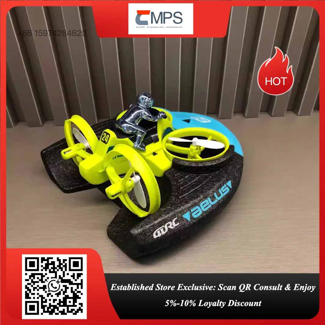 Sea, land and air 3-in-1 remote control aircraft children's helicopter stunt flying car boys quadcopter toys
