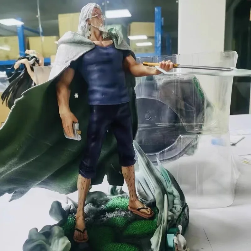 32cm One Piece Silvers Rayleigh Anime Figure Gk Action Figure Dark King Figurine Pvc Statue Model Collection Decoration Gift Toy