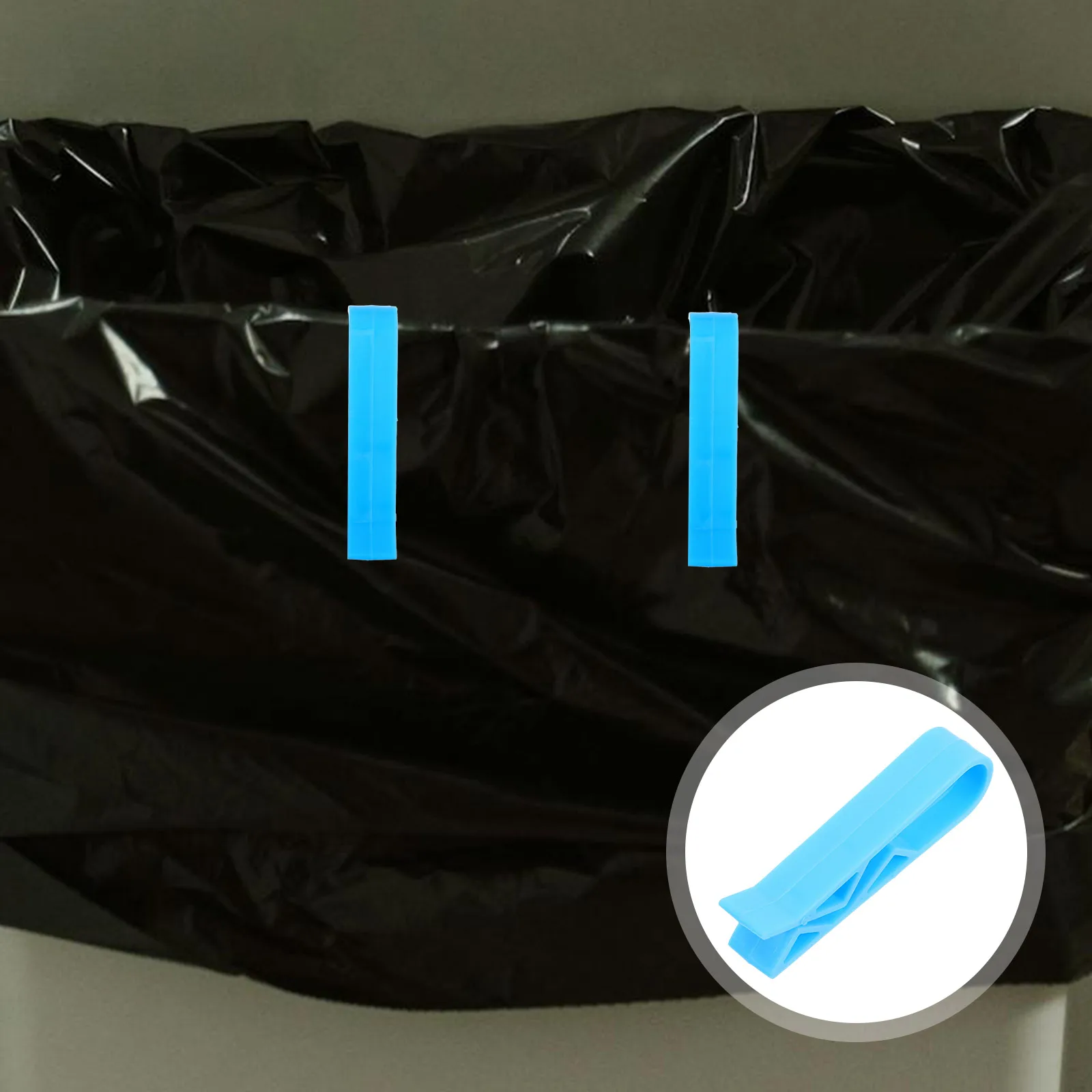 

100pcs Garbage Can Clips Plastic Trash Bag Clamps Waste Bin Bag Fasteners For Home Kitchen Hotel Easy Clip Non-Slip