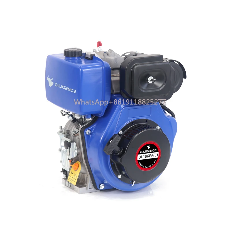 

High Quality Single Cylinder 4 Stroke Air-cooled 186 FA(E) 5.7KW Electric Starter Diesel Engine