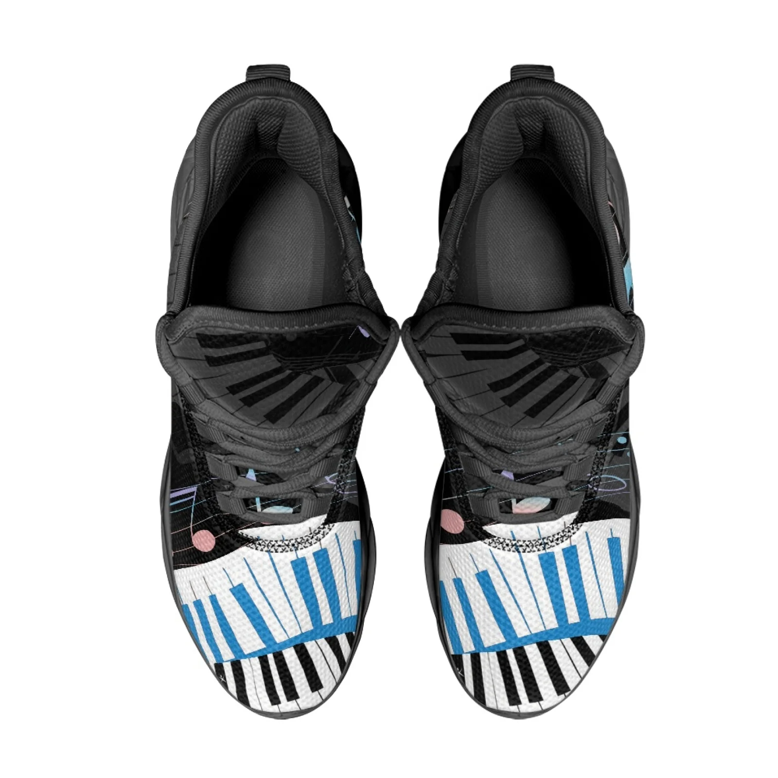 PENSTROLL Piano Music Note Blade Style Blade Running Shoes Men's Sneakers for Youth Cushioned Athletic Trainer