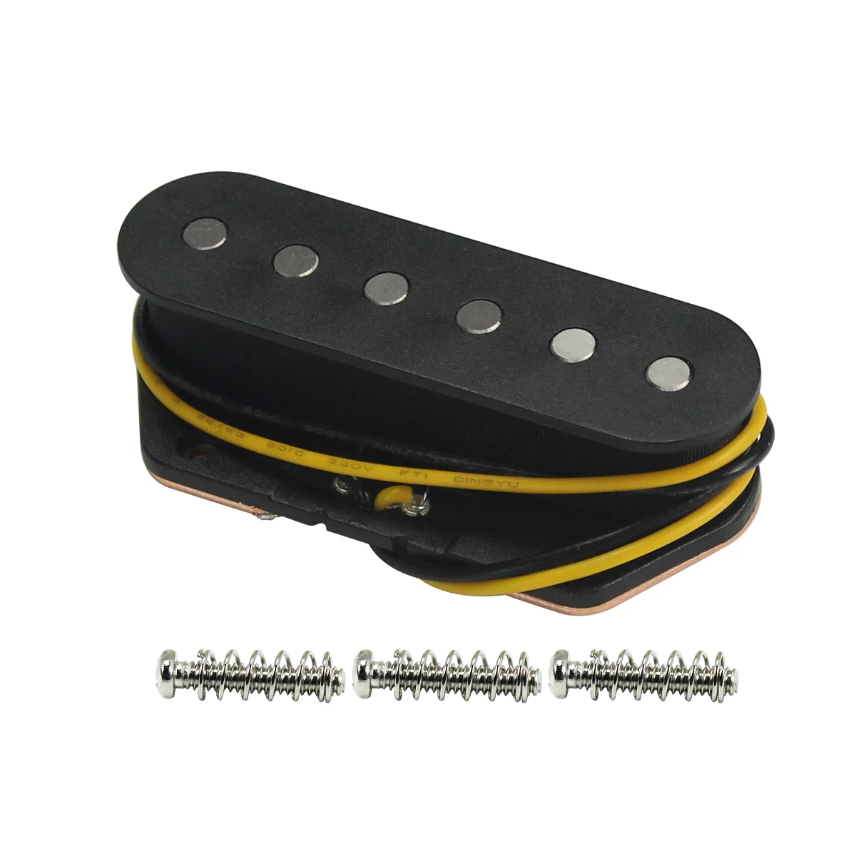 FLEOR Alnico 5 TL Guitar Bridge Pickup Single Coil Pickup Black for Electric Guitar