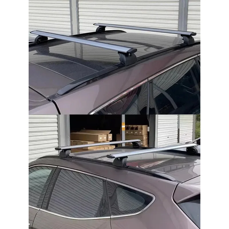 2Pcs Adjustable Aluminum Flush Roof Rack Crossbars SUV 2013-2019 Lockable Cargo Easy Installation Exterior Accessori