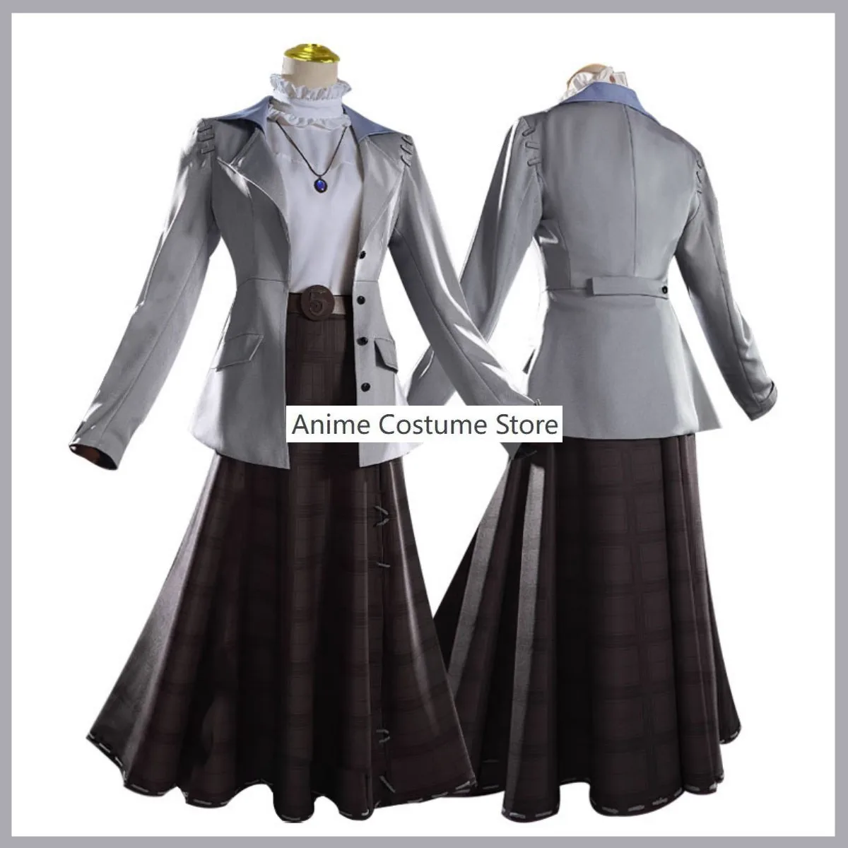 Alice Alice Dross Repórter Cosplay Traje para Mulheres, Anime Game, Identidade, Manga Comprida, Casaco, Malha, Saia, Uniforme, Dia das Bruxas, Carnaval, Terno