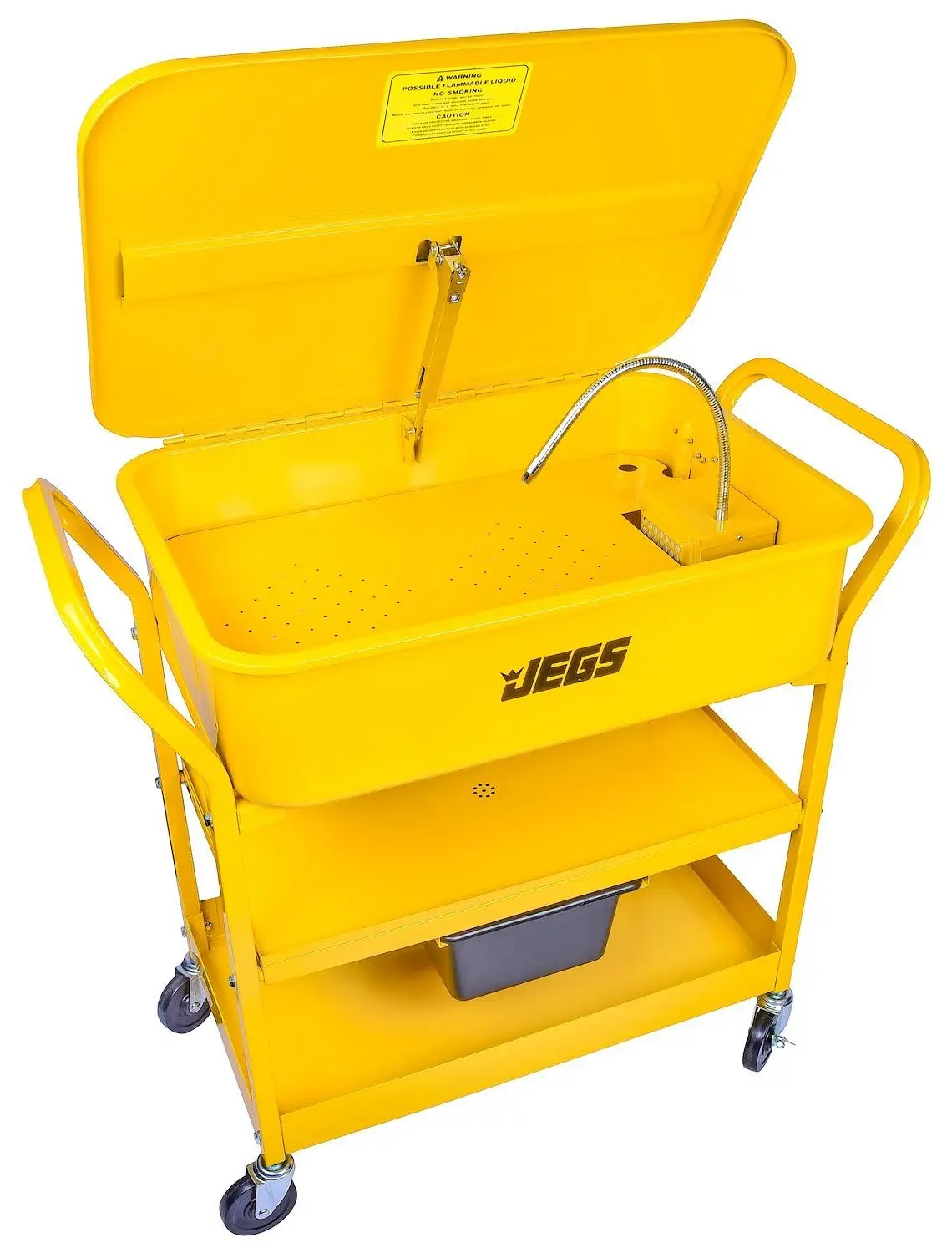 Portable Parts Washer Cart 20-Gallon Tank Solvent Capacity: 12-Gallon