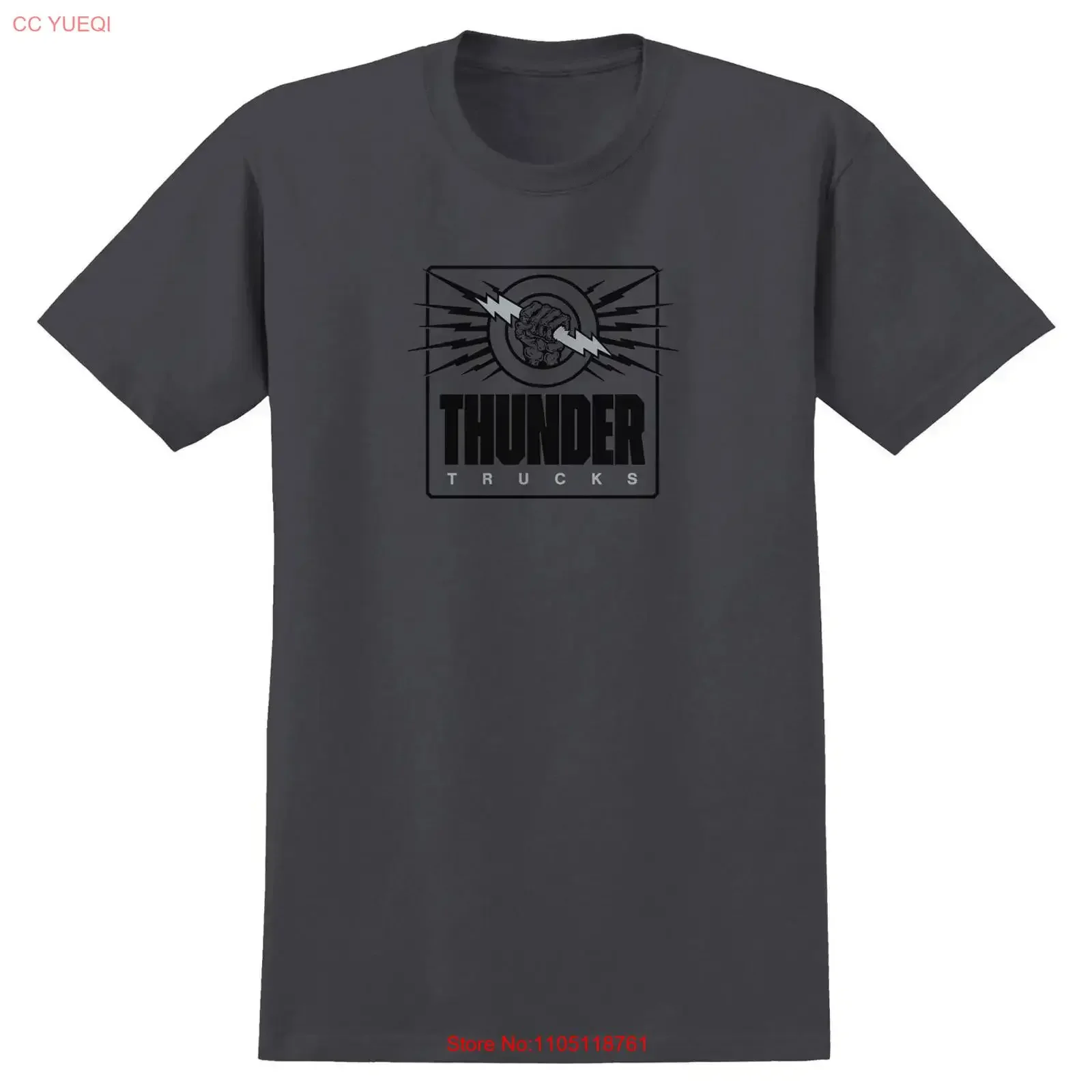 Thunder Trucks T Shirt Live Wire Charcoal Black vintage Washed designer clothes streetwear Slightly Casual Unisex Versatile