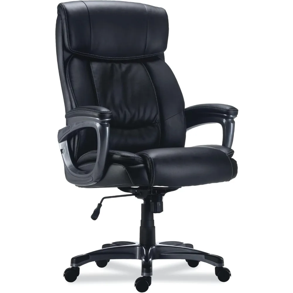 

Big And Tall Chair, Supports Up To 400 Lb, Black Seat/back, Black Base