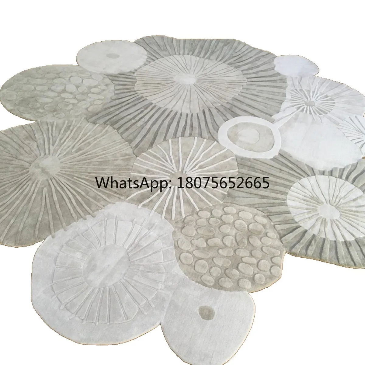 Custom shaped living room rugs & handmade high-end bedroom bedside carpets