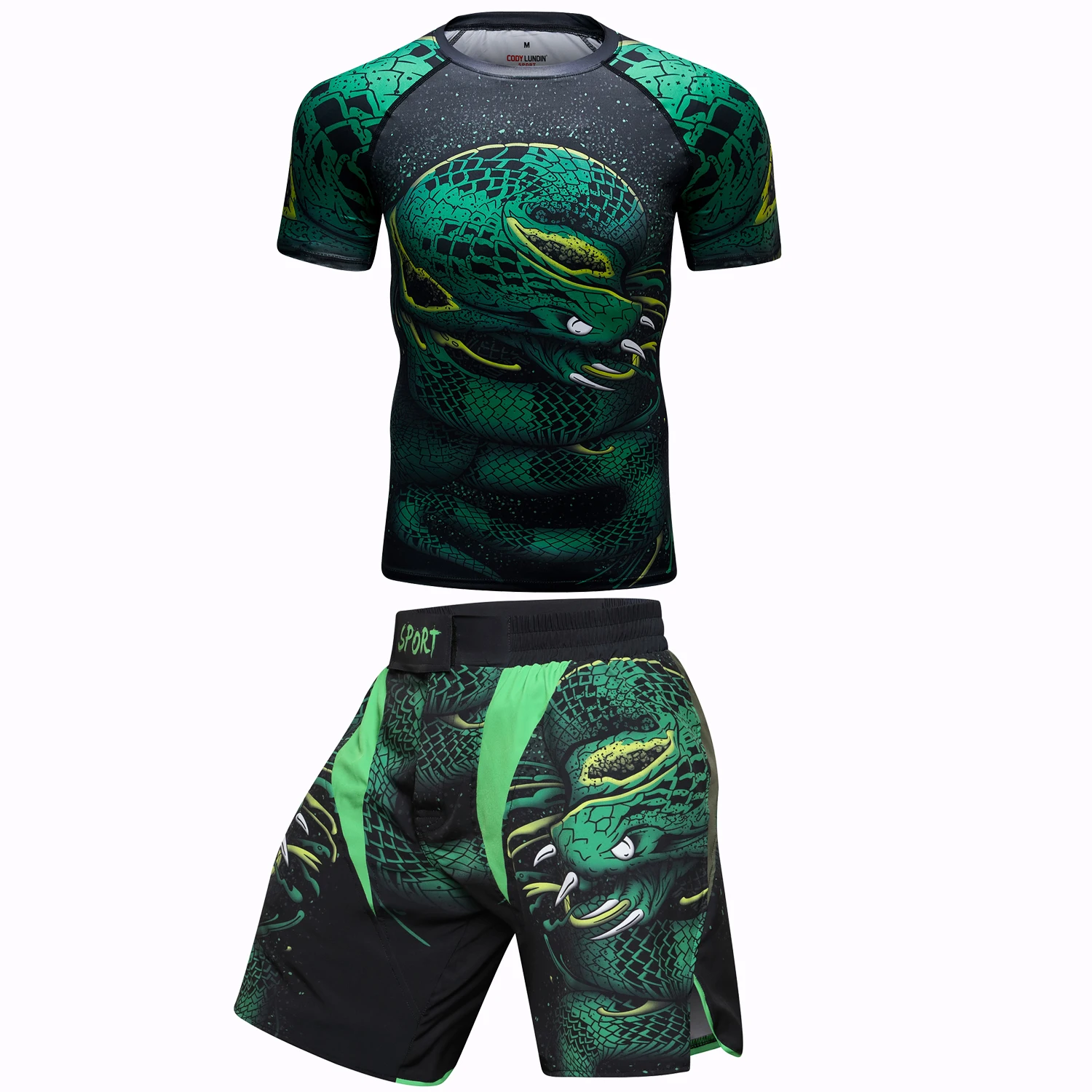 Cody Lundin Official Store MMA BJJ Sports Uniform Set For Male Brazilian Grapple Wrestling Kimono Jiu-Jitsu Rashguard Activewear