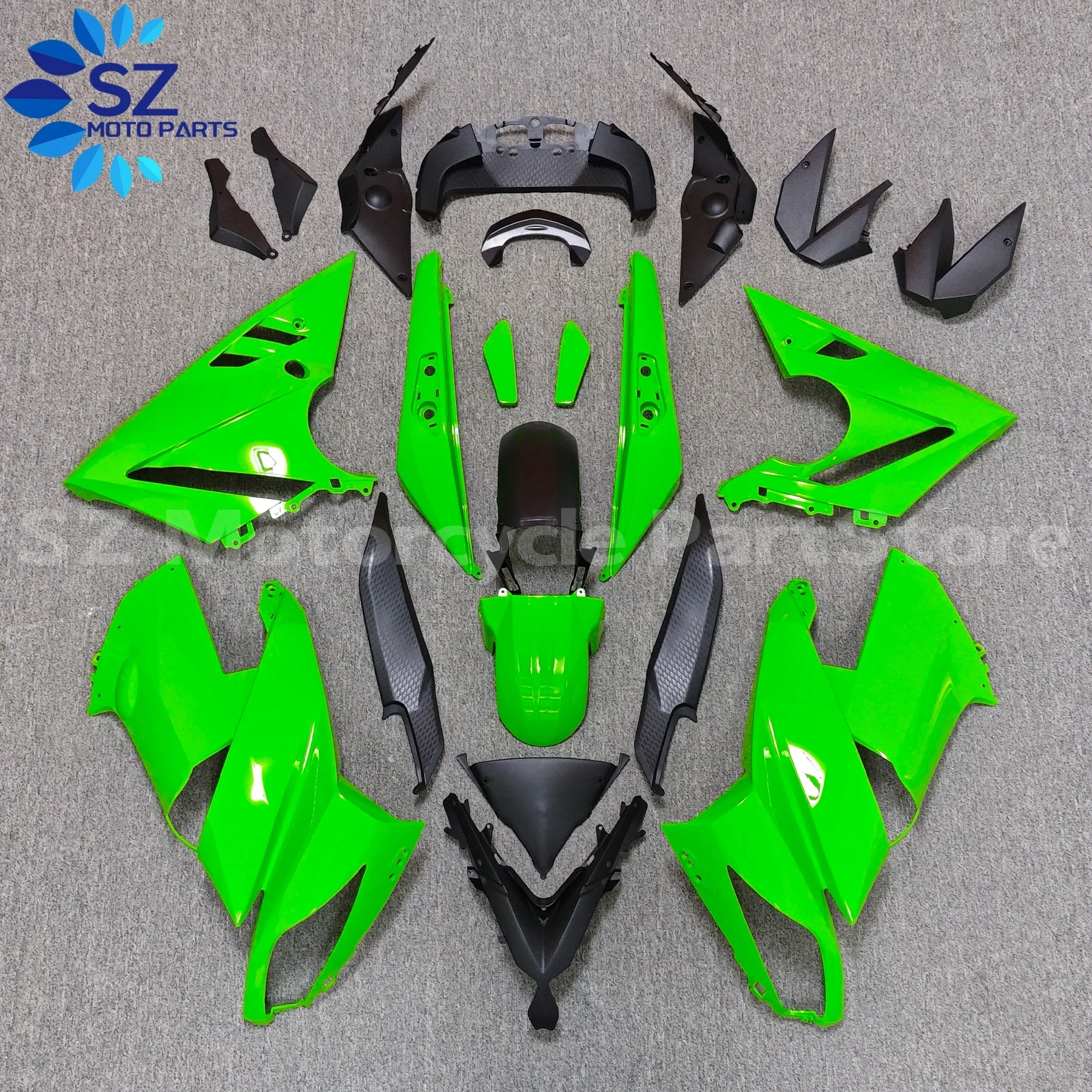 

Обтекатель мотоцикла подходит для ER4F 09 10 11 лет ER6F Ninja 650R 2009 2010 2011, матовый черный глянцевый черный корпус мотоцикла