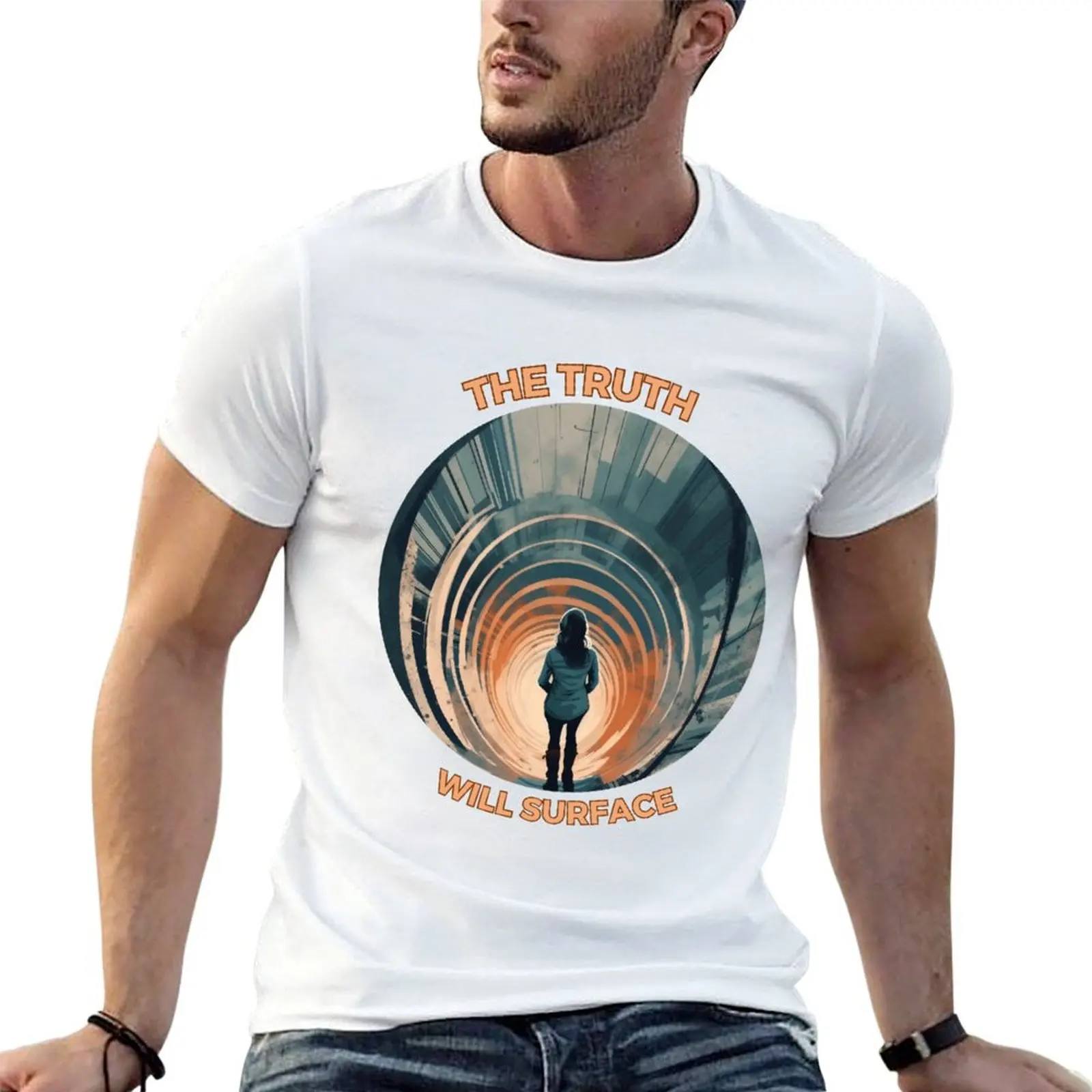 Silo- The Truth Will Surface T-Shirt All Match Basic Short Sleeve Top