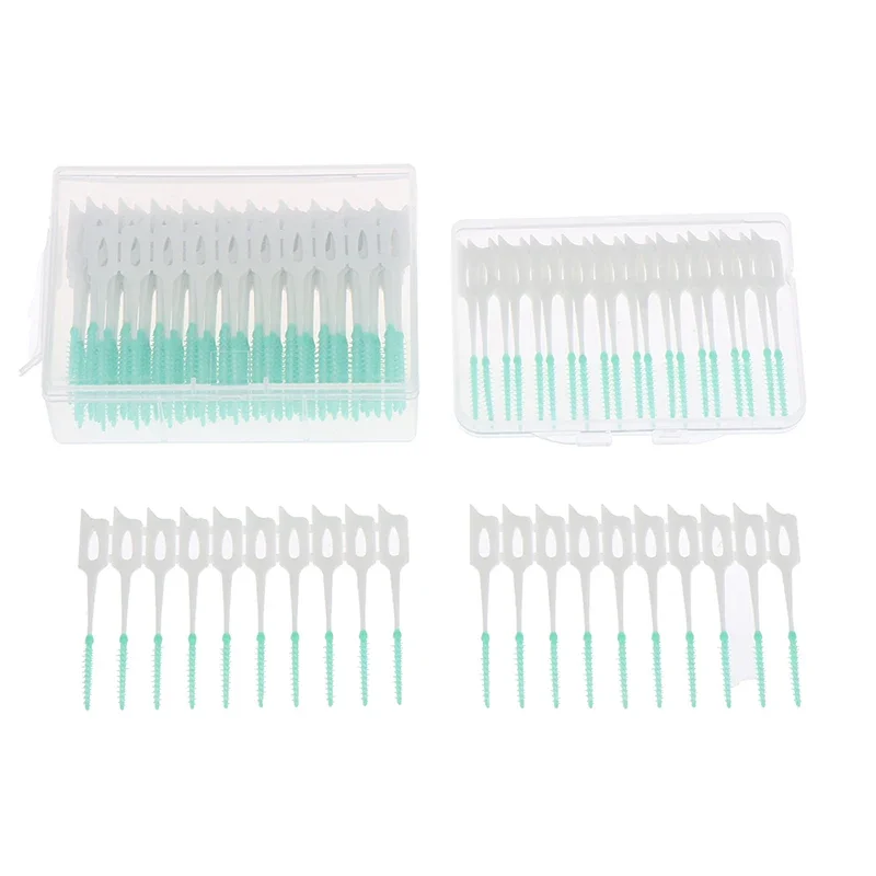 40Pcs Soft Silicone Interdental Brushes for Teeth Gaps Orthodontic Cleaning Oral Care Dental Hygiene