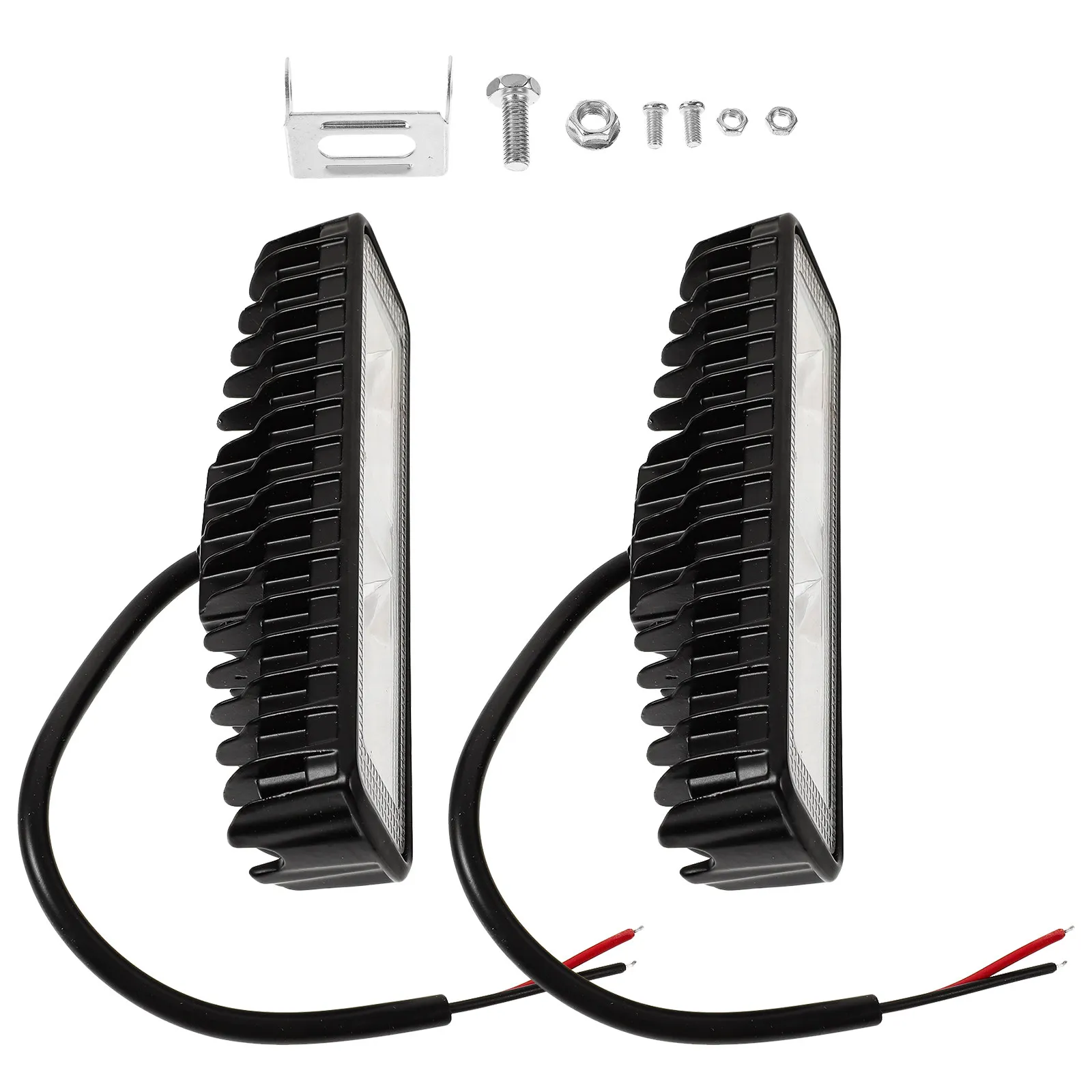 

2 шт. светодиодных рабочих фонарей, водонепроницаемые, взрывозащищенные, с высоким теплоотводом, пластиковые рабочие лампы-прожекторы для внедорожников, грузовиков, автомобилей