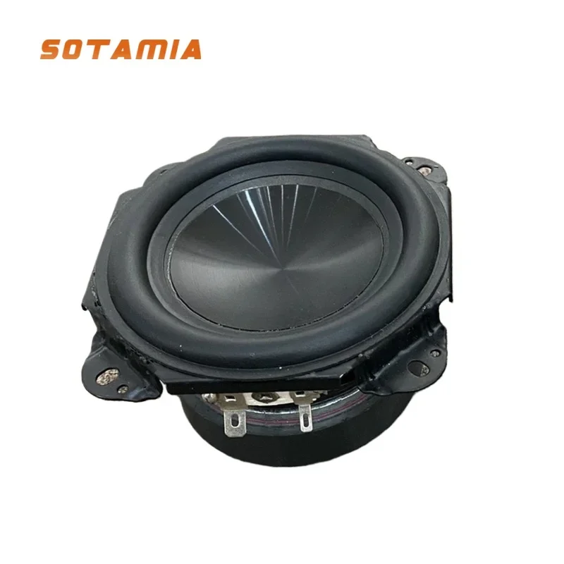 SOTAMIA 1Pcs 3.5 Inch Mid-woofer Speaker 4 Ohm 35W Sound Speaker Long Stroke Powerful Bass HIFI Loudspeaker DIY Subwoofer