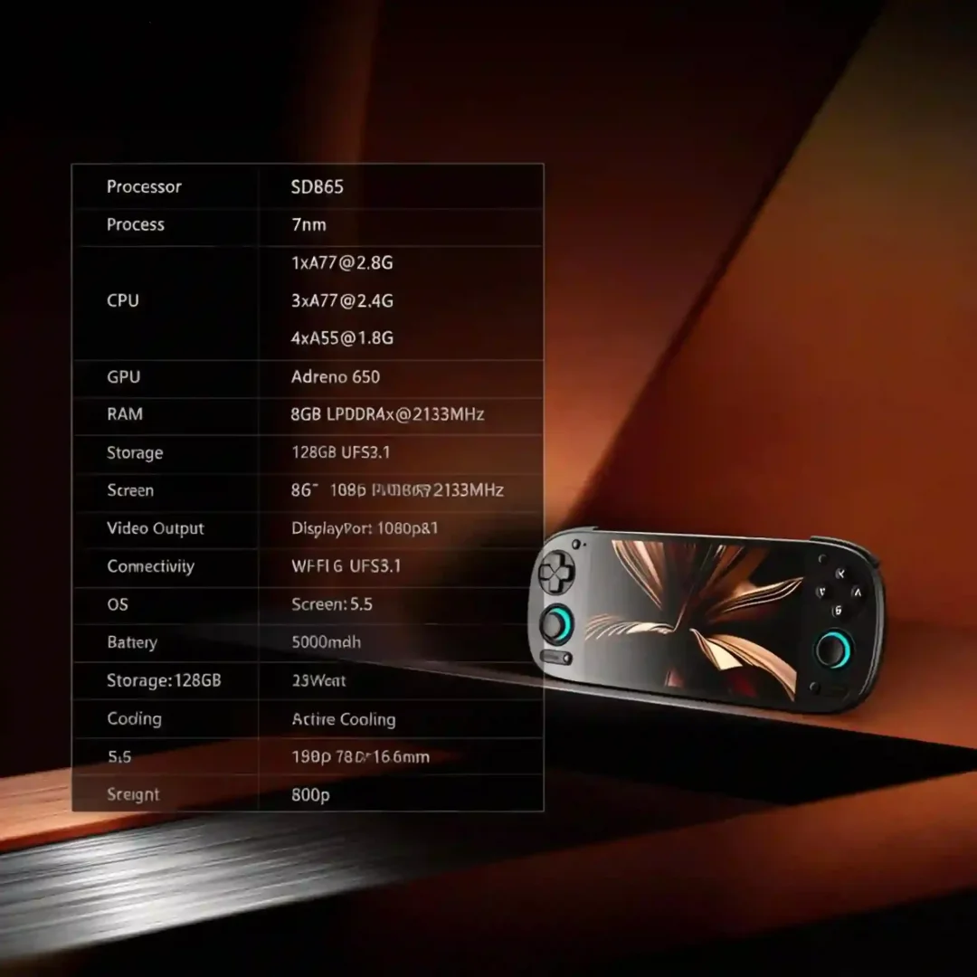 

Портативная игровая консоль Retroid Pocket 5 RP5, 8 ГБ + 128 ГБ, поддержка PSP/PS2, 5.5-дюймовый OLED-экран с сенсорным управлением, SD865, Android 13