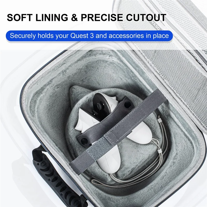 Estuche de transporte grande para accesorios Meta Quest 3, estuche de almacenamiento para auriculares Quest 3 VR, empuñaduras de controlador, Estuche De Viaje duradero