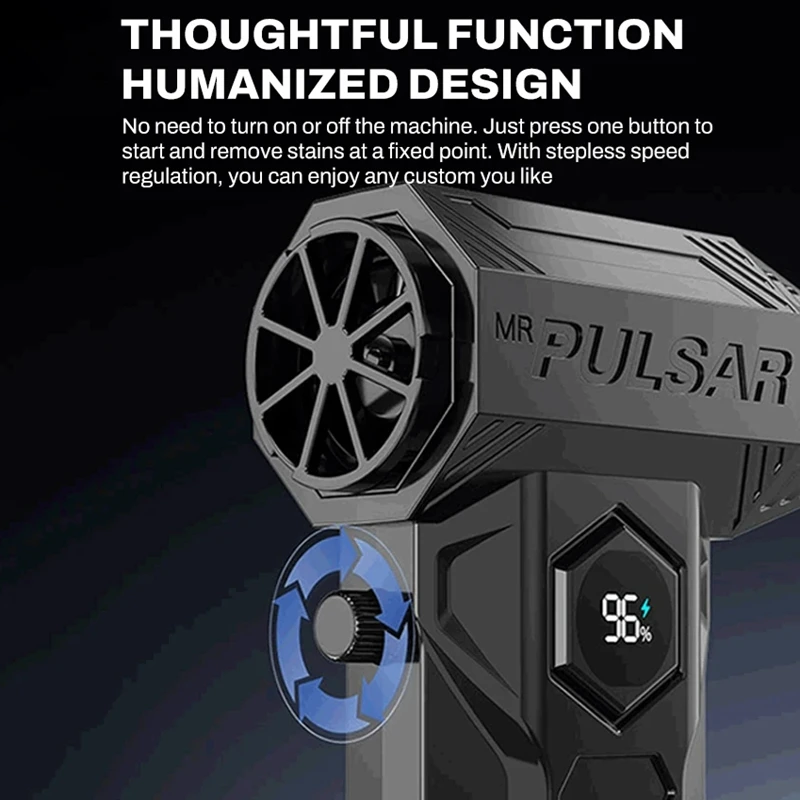 Ventilador de ar poderoso turbo jet ventilador 580000r/s espanador de ar comprimido consumo de eletricidade display bateria aspirador de pó