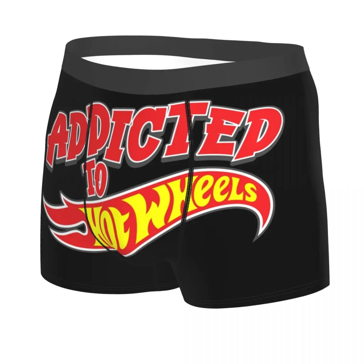 Custom Novelty Hot Wheels Logo Model Car Boxers Shorts Underpants Male Stretch Sport Car Briefs Underwear