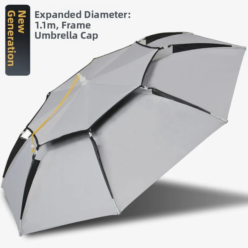 New Type Fishing Hat Umbrella Headwear Double Layer Breathable Large Size Outdoor Tea Picking Sanitation Cap Hat Ultra Light