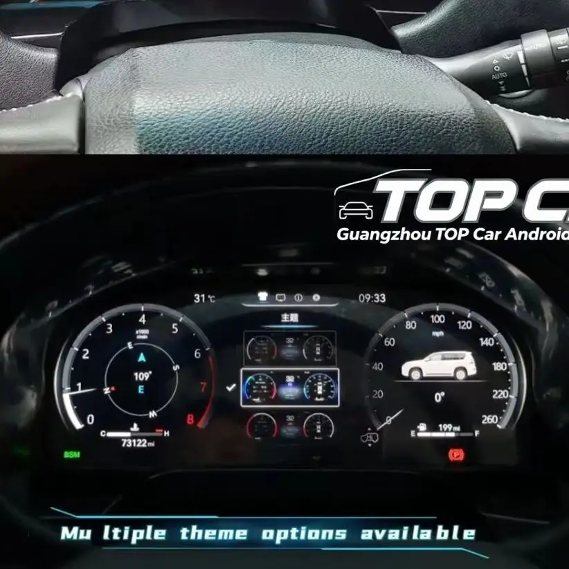 TOP LCD Dashboard Instrument Speedometer For Lexus GX400 GX460 2007-2015 Digital Cluster Panel GPS Gauge Display Virtual Cockpit