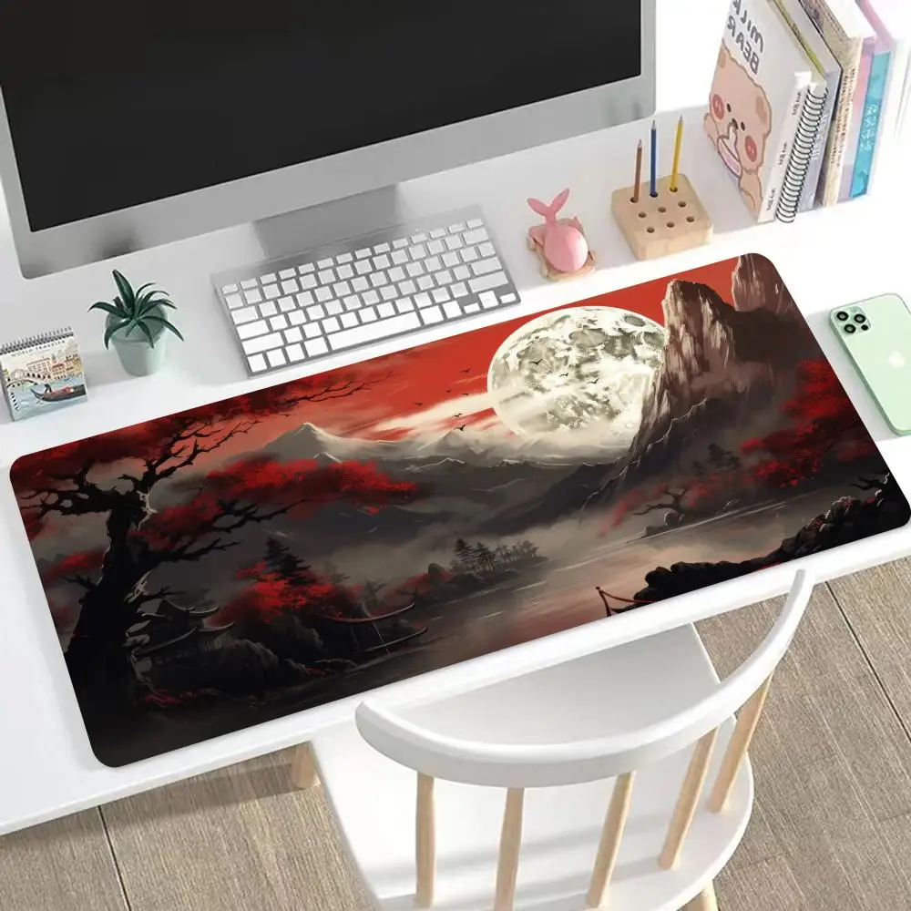 

Full moon scenery of ancient buildings Mouse Pad Cute HD Mousepad Pad Extended Gaming Keyboard LargeMousepad Gamer Mousepad