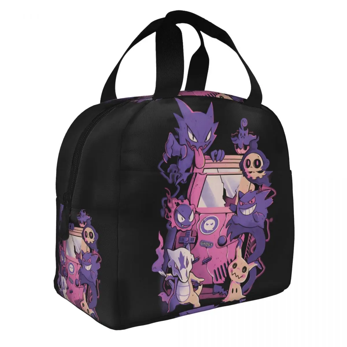 Outdoor Ghost Console Zipper Closure 2024 New Pokemon Lunch Box Bag For Women Kid Lunch Boxes