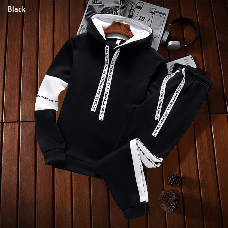 Mens Tracksuit Casual Luxury Hooded Sweatshirt High Quality Classic Black White Simplicity Suit Or Top Or Pants Jogging Clothing