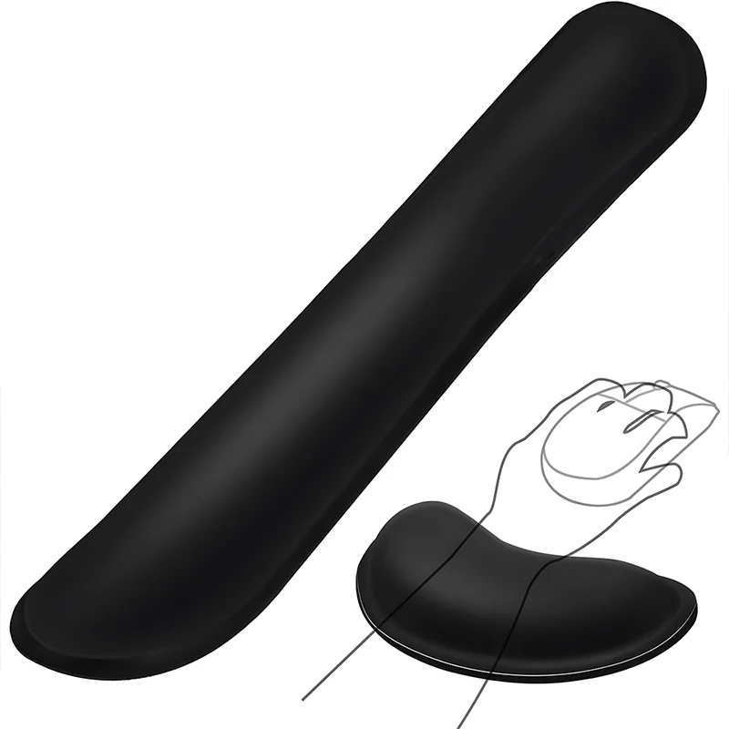 

Gel Memory Foam Wrist Rest Pad Set Keyboard Wrist Rest Pad and Mouse Wrist Cushion Support for Computer Relieve Pain & Fatigue