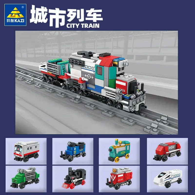 

Kai Zhi 98262 juegos de cajas 8 en 1, Tren de Bloom части заказа, juguete educativo caja profesional para niños