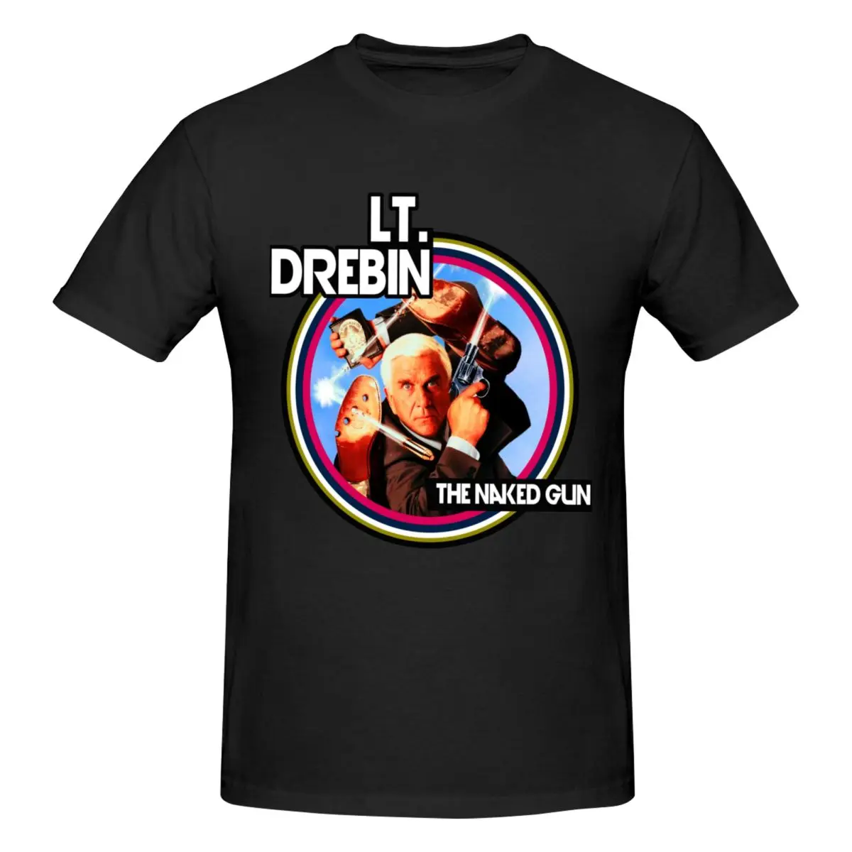 Camiseta de hombre Lt. Frank Drebin The Naked Gun, ropa de calle de talla grande de algodón con cuello redondo, camiseta personalizada para hombre