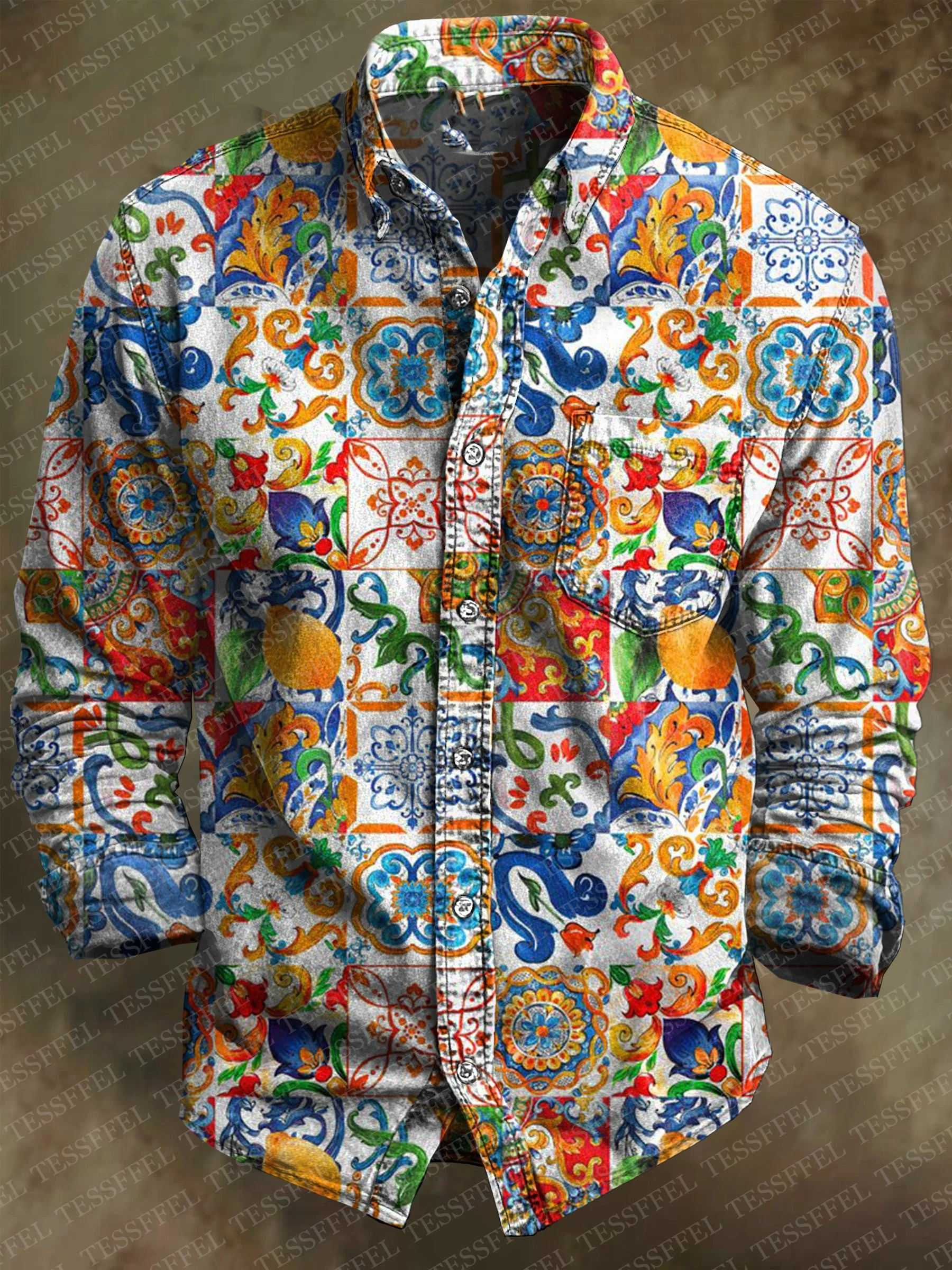 

NewFashion Vintage Graffiti Graphic Flower Tattoo Retro Polo Shirts 3DPrint Harajuku Autumn Long Sleeves Casual Collar Shirts 9