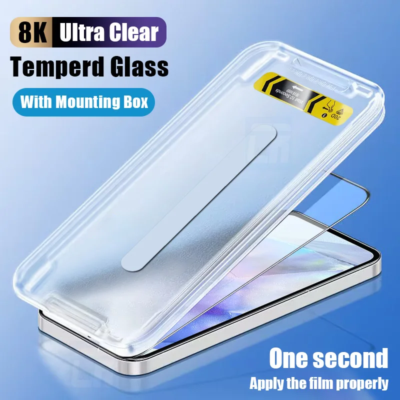 

One-click Installation Tempered Glass For Samsung Galaxy A55 A35 A25 A15 A05 A05S A54 A34 A24 A14 A04 A04S Screen Protector Film